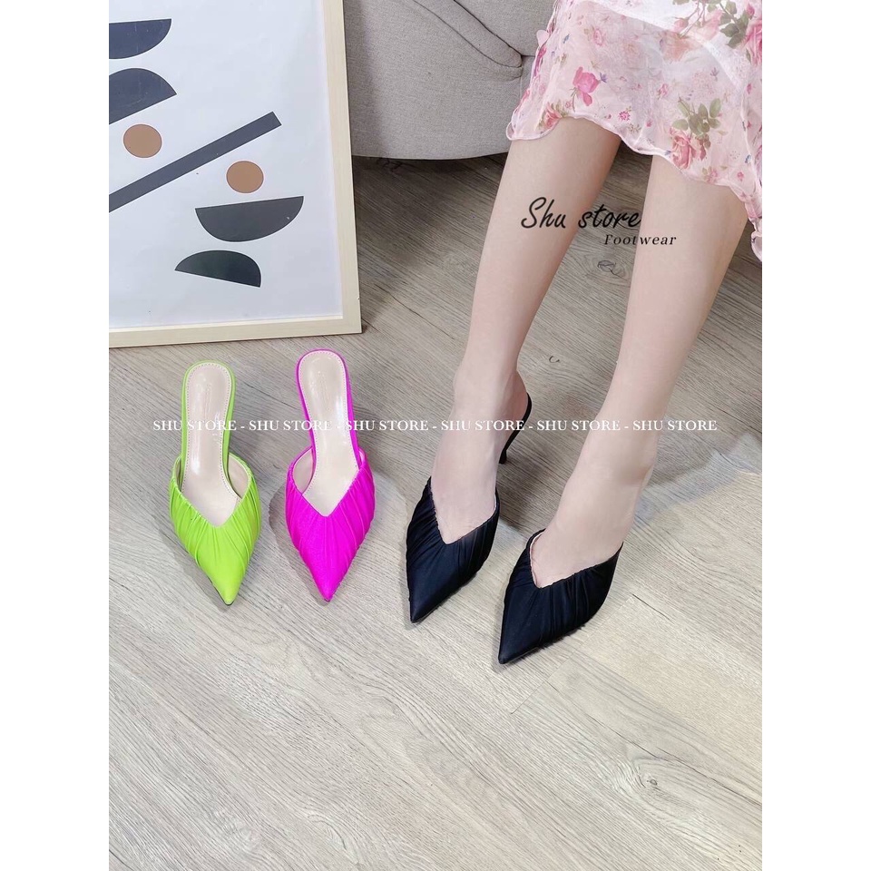 GIÀY SỤC BÍT MŨI THỜI TRANG SHU STORE - GIÀY SỤC NHÚN GÓT NHỌN MŨI NHỌN F333-1