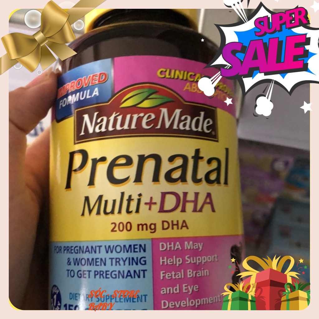 Vitamin dành cho bà bầu Prenatal Nature Made - Mỹ