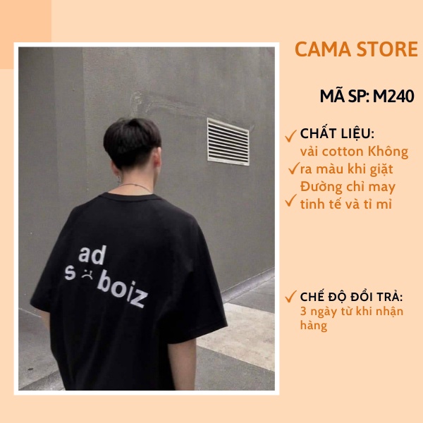 [Mã 44FASHIONSALE1 giảm 10K đơn 50K] Áo phông nữ áo thun nữ form rộng tay ngắn in chữ saboiz CAMA STORE M240