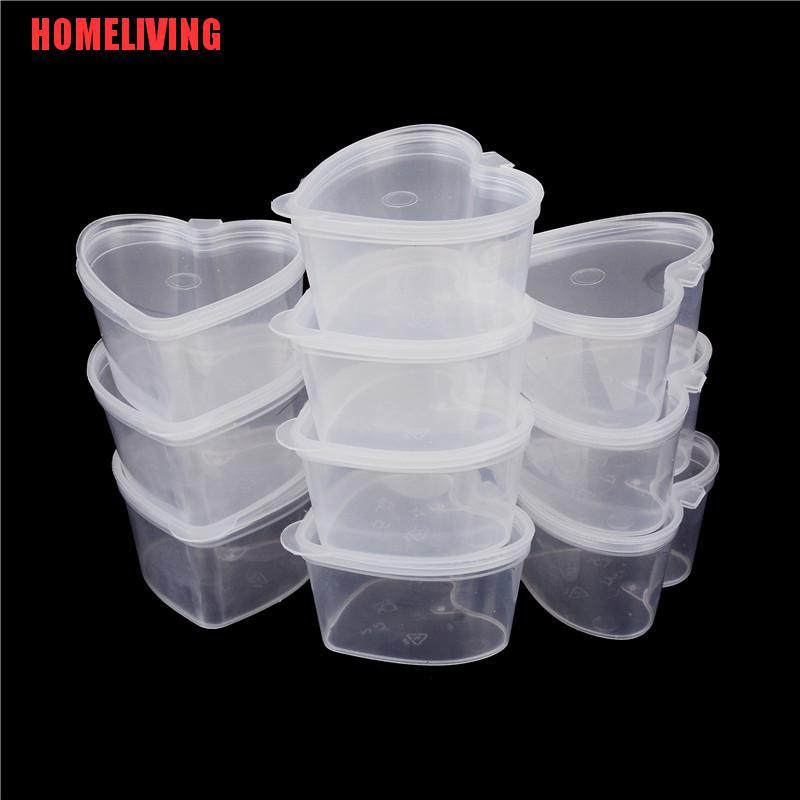 Set 10 Hộp Đựng Đất Sét Dẻo 50ml Có Nắp Đậy Tiện Dụng