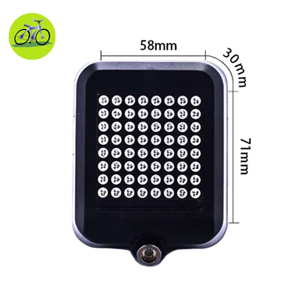 Đèn xi nhan sau xe đạp sạc USB cảm biến AQY-0100