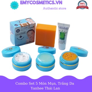 Bộ kem 5 món mụn trắng da thái lan