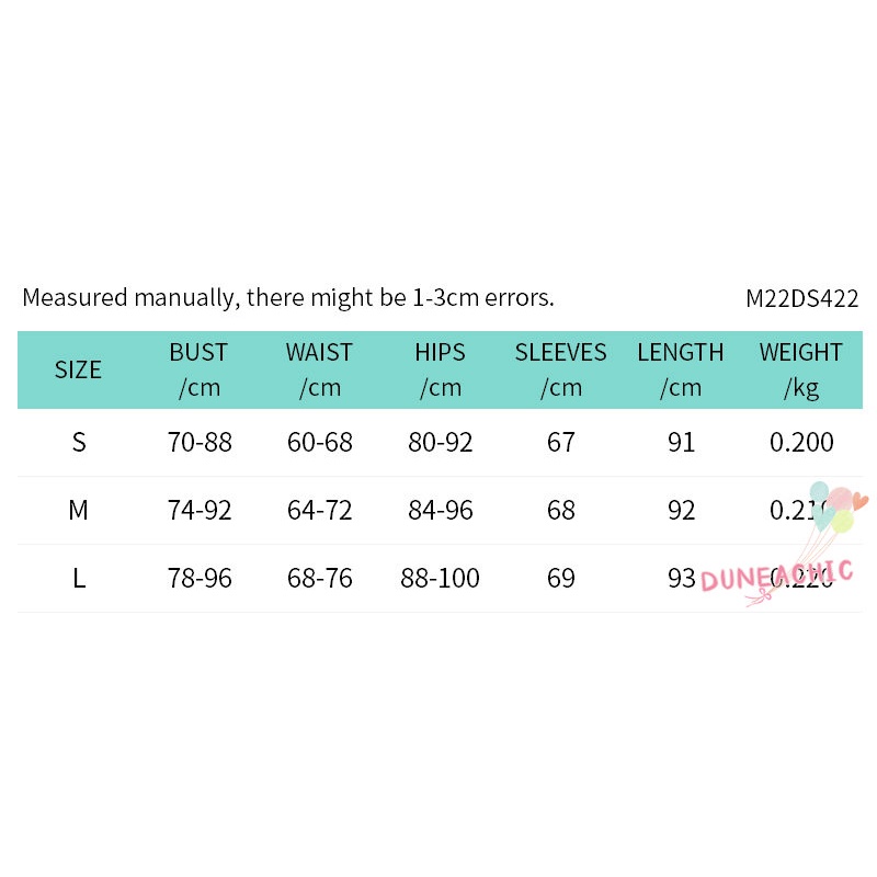DUNEA Đầm Tay Dài Màu Trơn Thiết Kế Dây Rút Xẻ Tà Phong Cách Nữ Tính