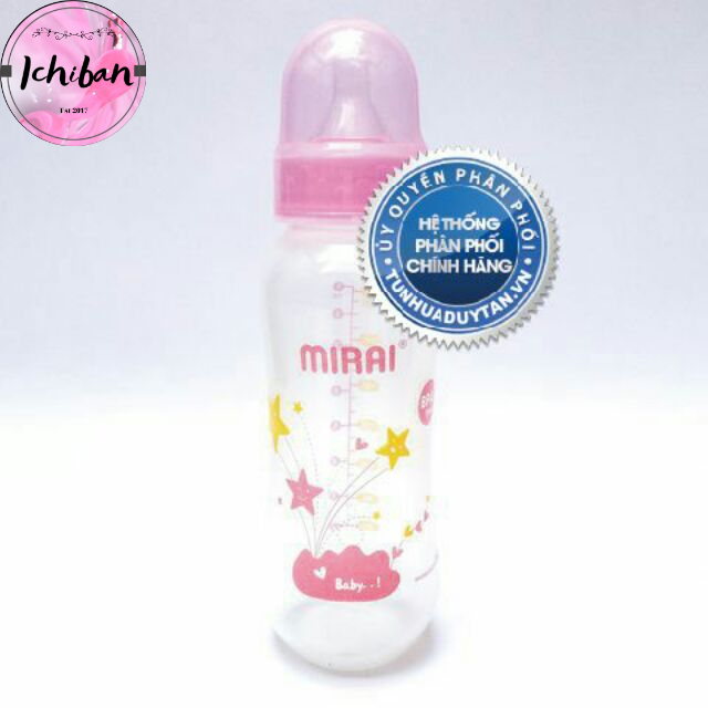 Bình sữa Mirai Kids - van chống sặc 250ml