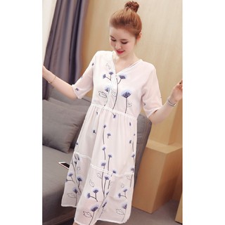 Váy voan bầu xinh công sở