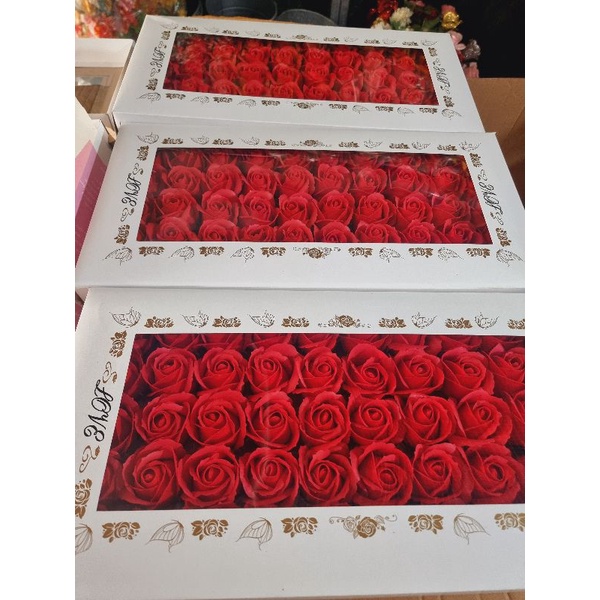 Hộp hoa hồng sáp 50 bông loại 1