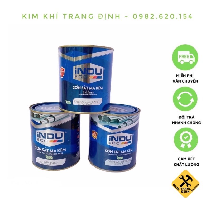 Sơn Mạ Kẽm Thái Lan 750ml Indu -  Sơn Sắt Mạ Kẽm Chính Hãng