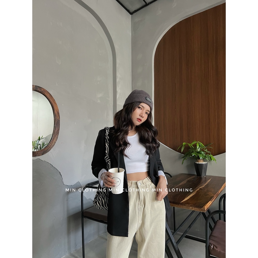 Áo blazer phối tay dáng suông thanh lịch | BigBuy360 - bigbuy360.vn