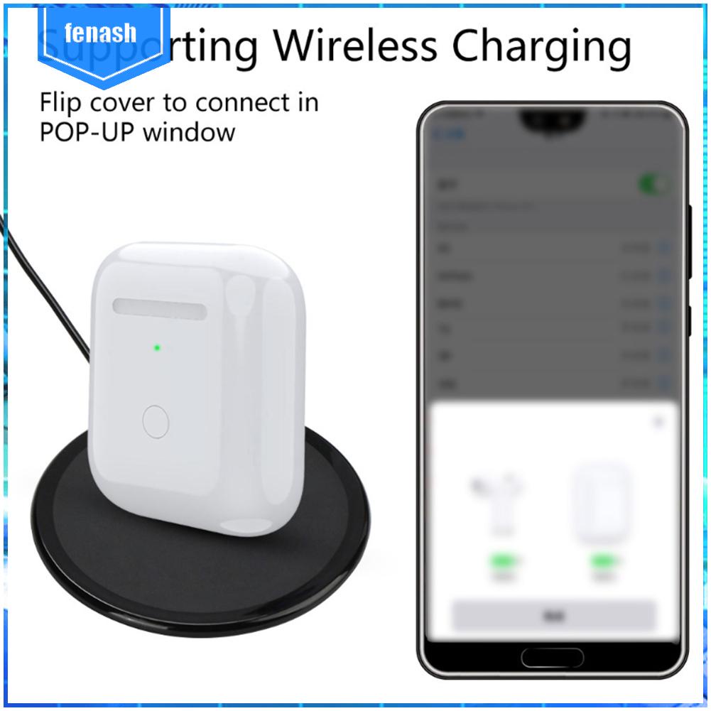 ✪Vỏ Bảo Vệ Hộp Sạc Tai Nghe Không Dây Apple Airpods 1/2 iOS 450mAh