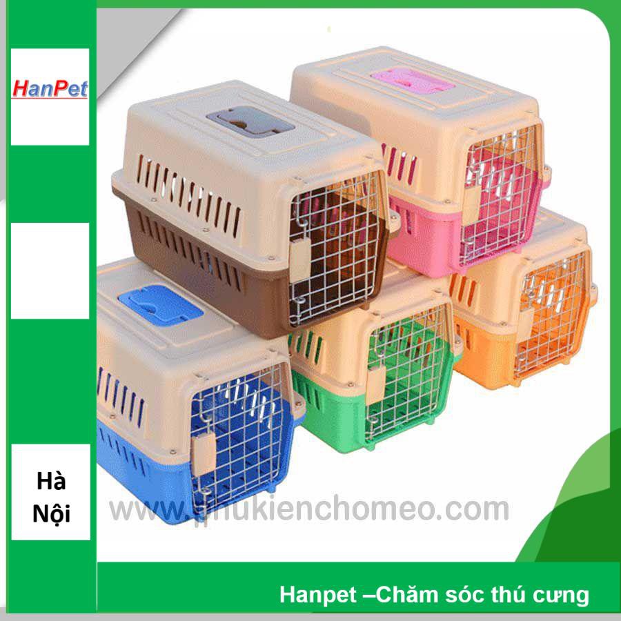 Size 2 – lồng vận chuyển chó mèo -Lồng hàng không – Kích thước : 57x34x34cm (hanpet 4711863)