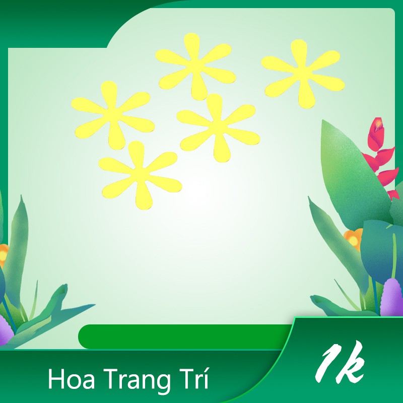 Hoa Trang Trí Tường 6x11 cm