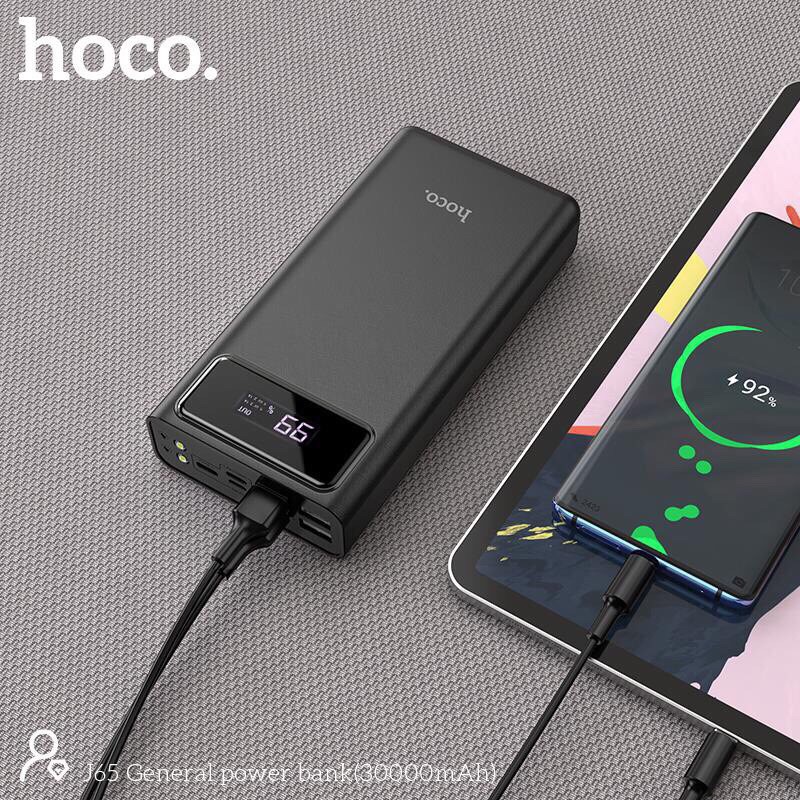 Sạc dự phòng 30000mah chính hãng Hoco J65 4 cổng sạc