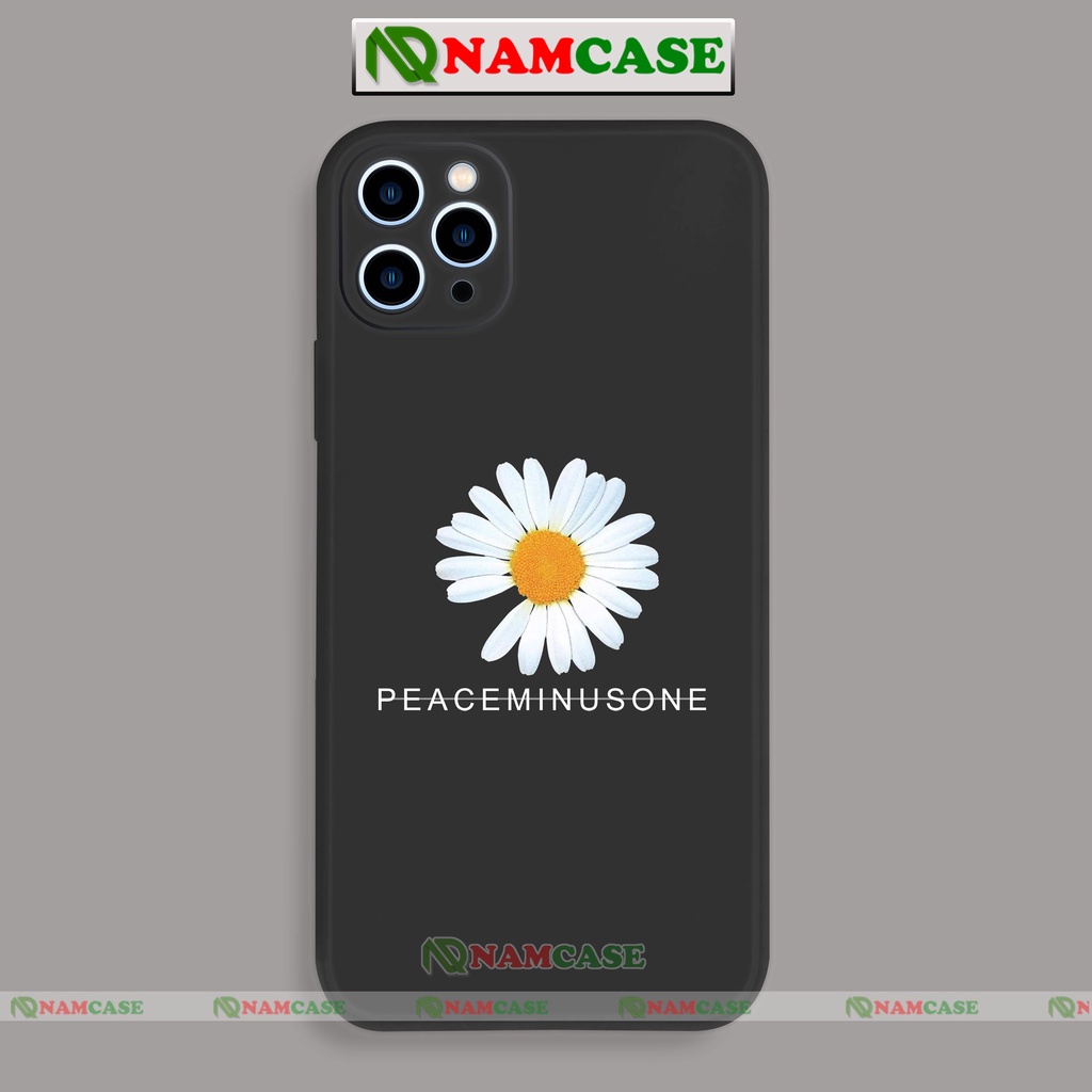 Ốp lưng điện thoại iPhone peaceminusone hoa cúc cạnh viền vuông silicon dẻo ip 6/6s/7/8/X/XS/XR/11/12/13/14 Pro Plus Max