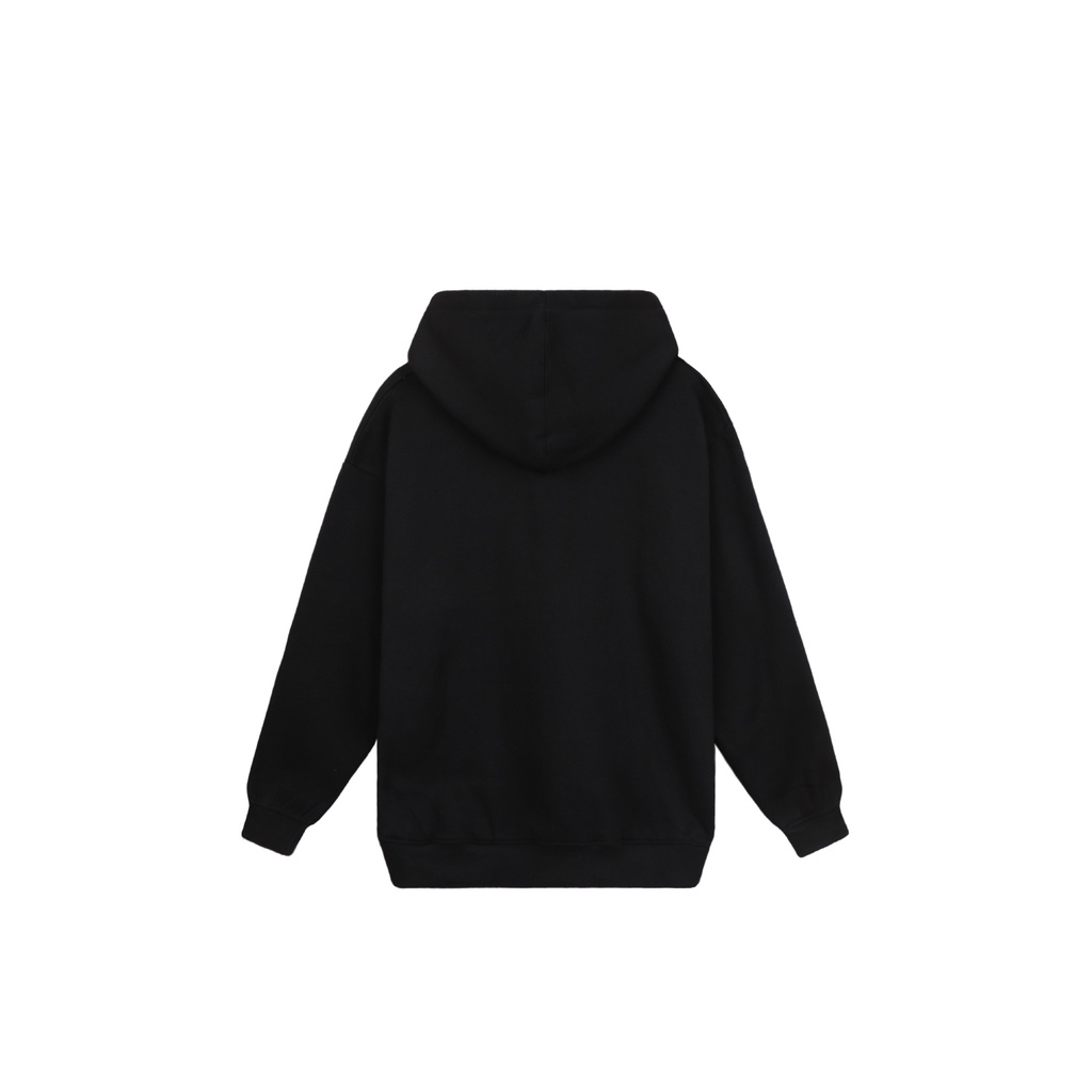 Áo Hoodie Thêu Chữ Change-Họa Tiết Bandana Màu Đen Chất Liệu Vải Nỉ Bông Cotton