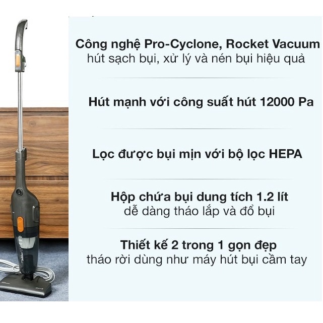 Máy hút bụi mini cầm tay Deerma thông minh Vacuum Cleaner DX115C - Hapos phân phối