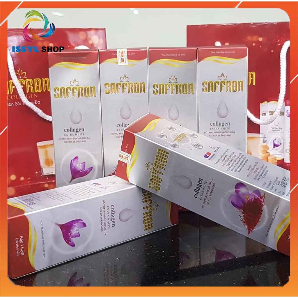VIÊN TRẮNG DA SAFFRON EXTRA WHITE - Bật Tông Trắng Da Xóa Tan Sạm Nám Công Nghệ Nhật Bản - CHÍNH HÃNG HỘP 20 VIÊN SỦI