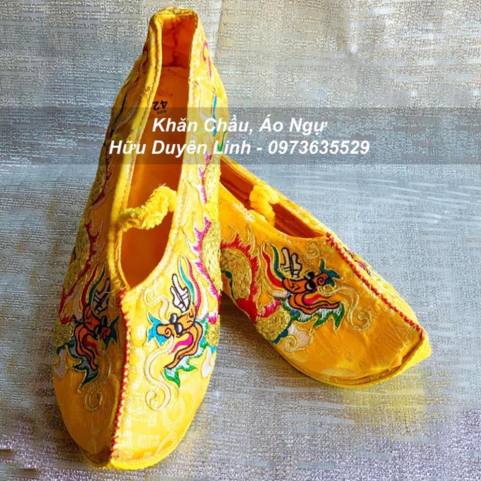 Hài Ông Hoàng Mười, giày hầu giá Quan Lớn Đệ Tứ vải gấm, hài hầu đồng Quan Hoàng . ' ' . II