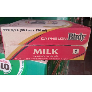 Cà phê sữa Birdy Thùng 30 Lon