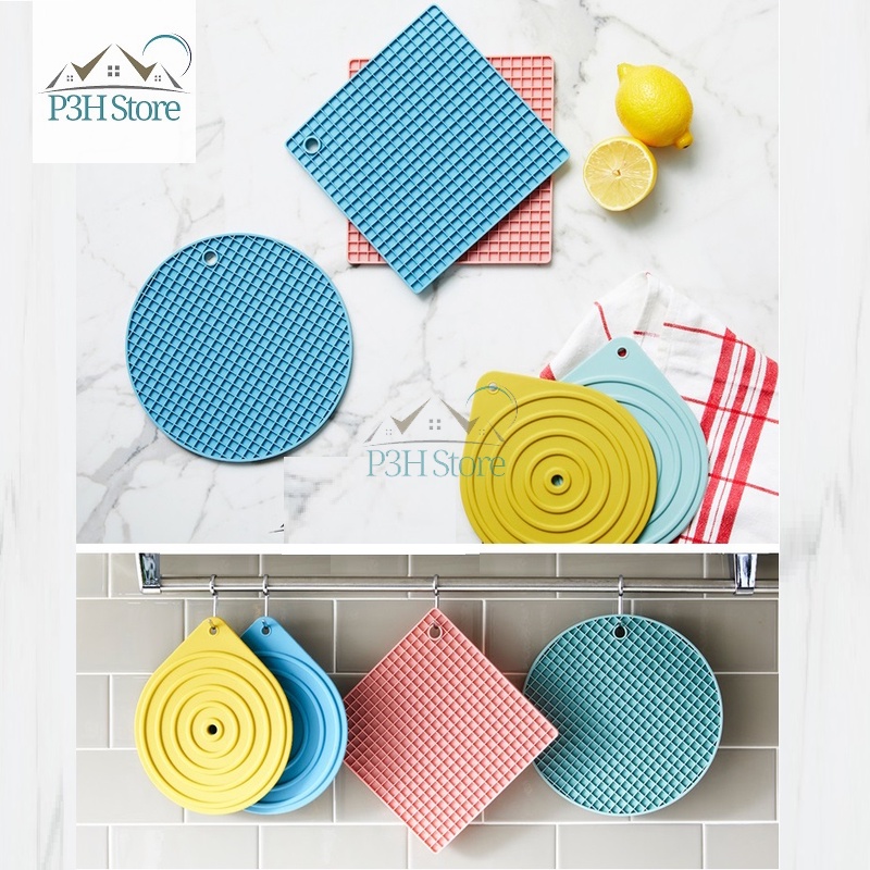 Miếng lót nồi nhấc nồi Lock&Lock bằng silicone chịu được nhiệt độ cao 200 độ C màu Pastel CKT218 CKT219