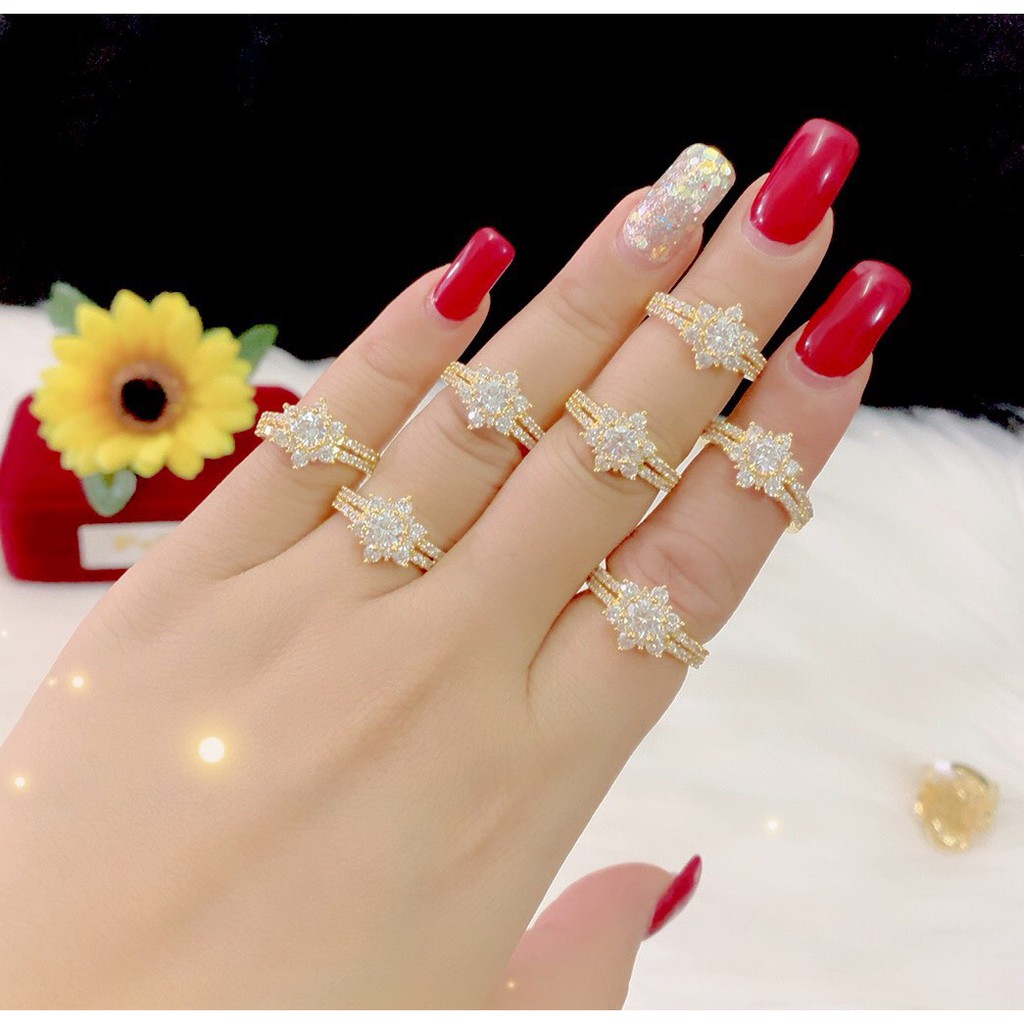 Nhẫn nữ mạ vàng 18k cao cấp EKP835