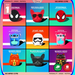 Vỏ Bảo Vệ Bao Đựng Hộp Sạc Tai Nghe, Case Airpods 2/3/1/i7/i9/i12/Pro/TWS - Sillicone Mềm, Hoạt Hình Dễ Thương