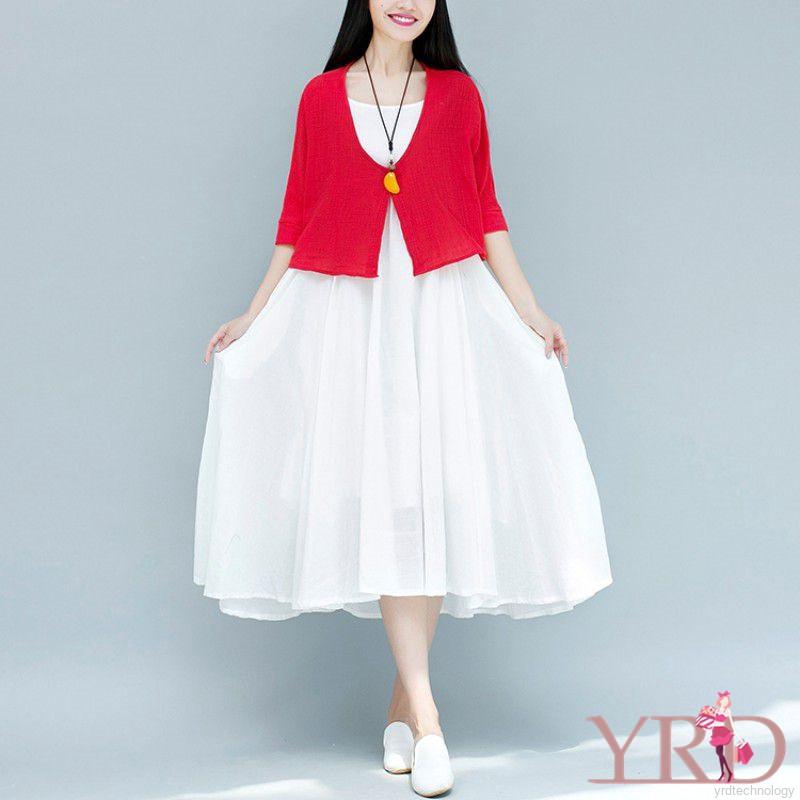 Áo khoác Cardigan nữ tay lửng màu trơn phong cách Hàn Quốc