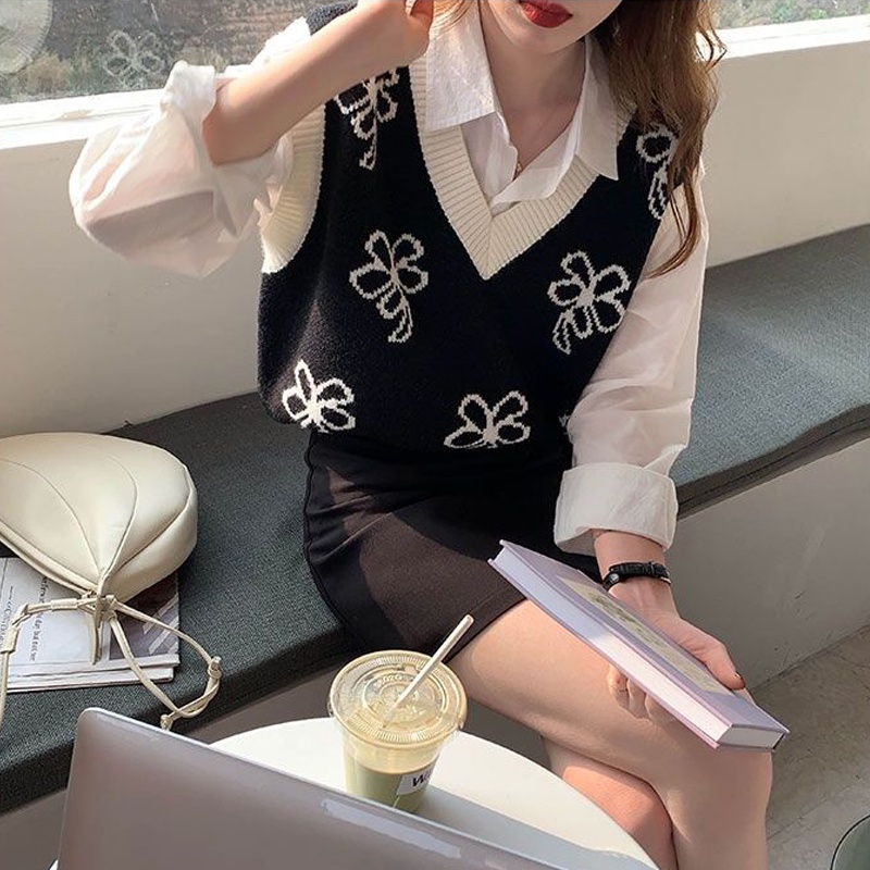 Áo Len Không Tay Dáng Rộng Thiết Kế Mới Thời Trang Dành Cho Nữ