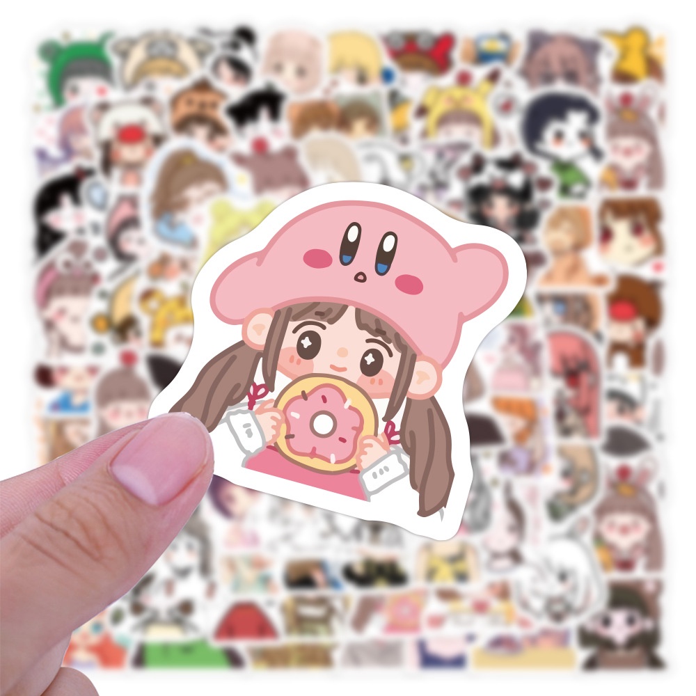 Sticker 50 miếng dán cute dán laptop, hình dán mũ bảo hiểm chống nước, điện thoại, vali