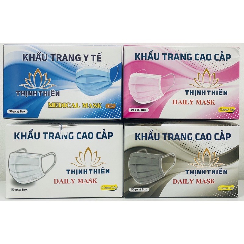 Khẩu Trang Y Tế 4 Lớp Thịnh Thiên - Hộp 50 cái - Hàng Công Ty | WebRaoVat - webraovat.net.vn