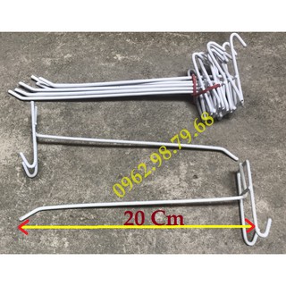 Tay cài lưới 20cm 100 chiếc sắt trắng treo phụ kiện