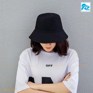 Mũ Bucket/Tai Bèo Kaki Trơn Đen