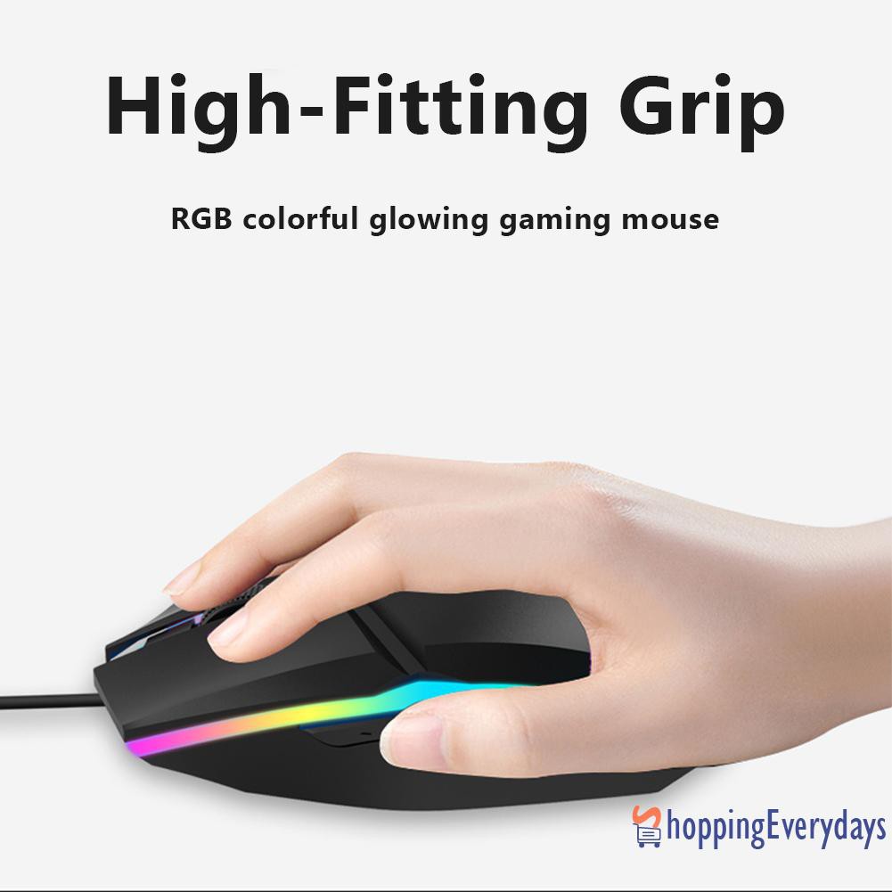 【sv】 ZERODATE G1 RGB Wired Gaming Mouse Optical Mice for Laptop Desktop Computer