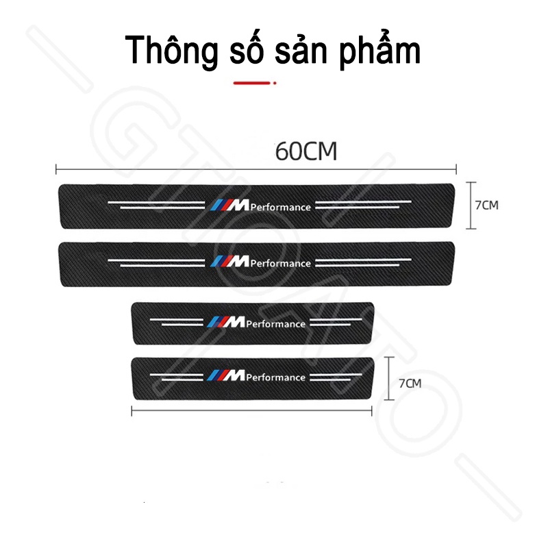 GTIOATO BMW M 4 Chiếc Sợi Carbon Dán Cửa ô Tô Miếng Dán Xe DáN ChốNg XưỚC Ô Tô Bảo Vệ Cửa ô Tô Phụ KiệN Ô Tô Cho BMW M M4 320I X5 318I X6 X7 Z4 X4 M3 X3 M8 325I 530I