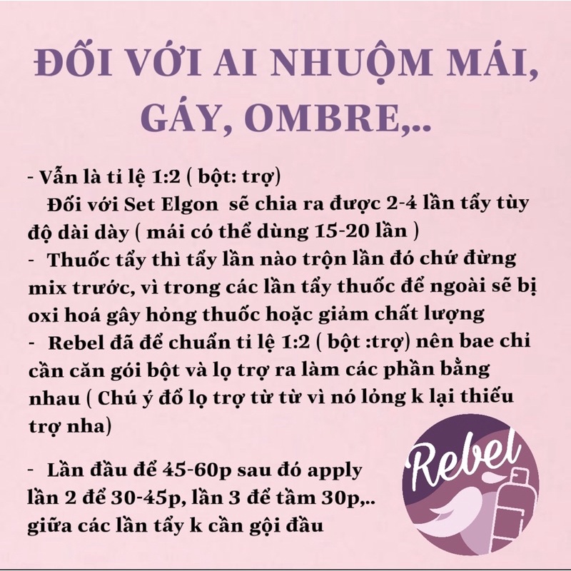 Tẩy Tóc Cao Cấp MOOD Italy - Set Tẩy Theo Độ Dài Tóc - Rebel.prettyhair