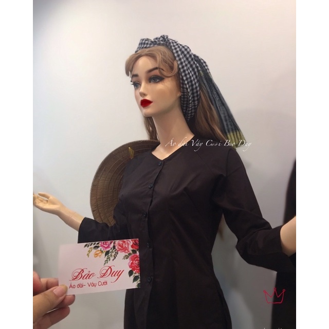 áo bà ba nâu nam nữ kate | BigBuy360 - bigbuy360.vn