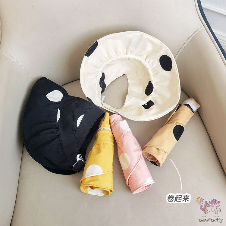 Mũ vành họa tiết chấm bi xinh xắn cho bé