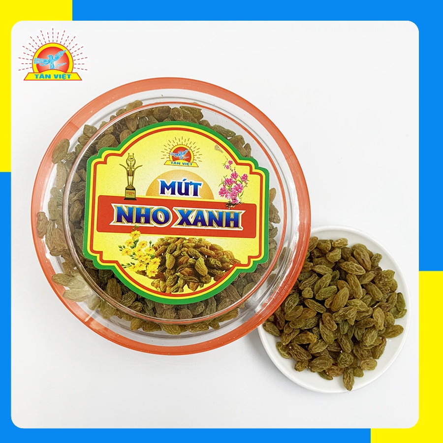 Nho Xanh Sấy Tân Việt Thơm Ngon Dinh Dưỡng Cho Mọi Nhà Gói 180gr -  450gr