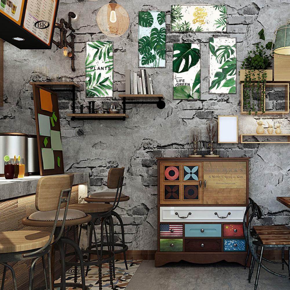 Bình Nước BK Kiểu Dáng Đơn Giản Hiện Đại✿Set 6 Decal Dán Tường Hình Cây Lá Trang Trí Nhà Ở