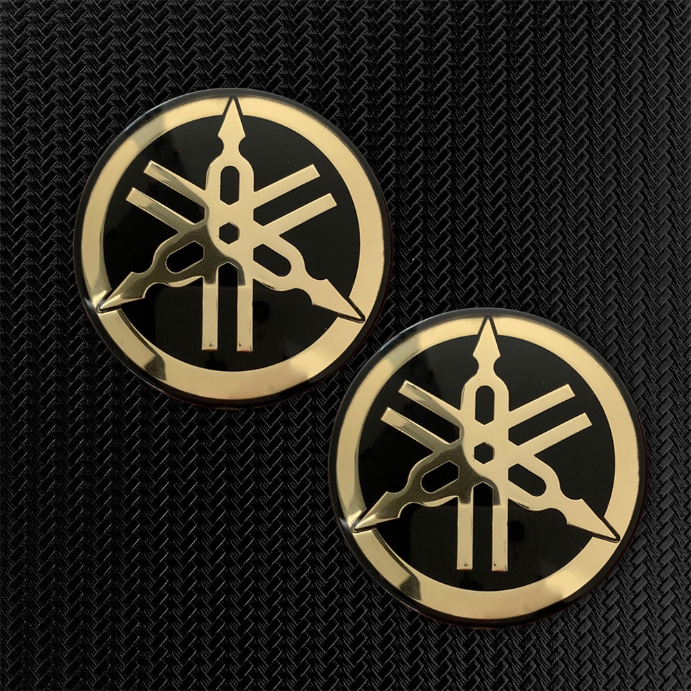 tem logo yamaha vàng xe máy 3D Acrylic Logo Bằng Nhựa Motorcycle Emblem 50mm