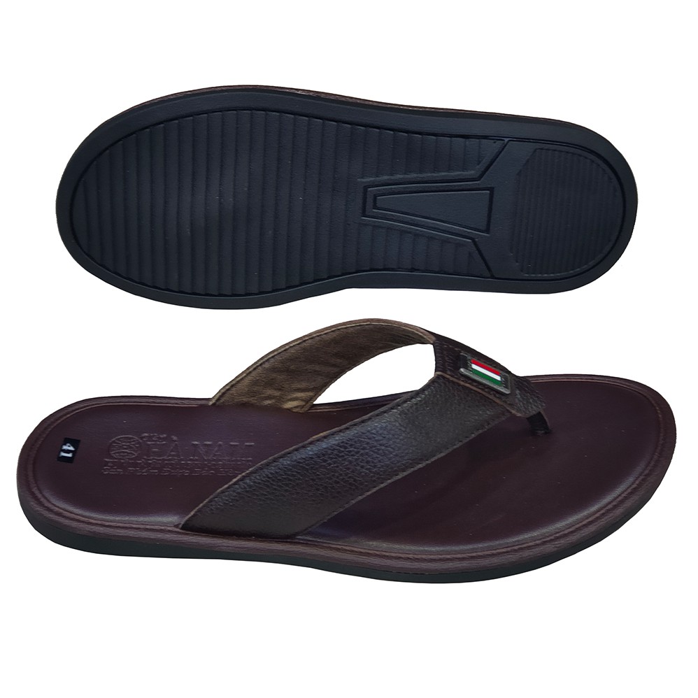 Dép xỏ ngón nam TiTi ĐÔ da bò thật cao cấp DNA2142a