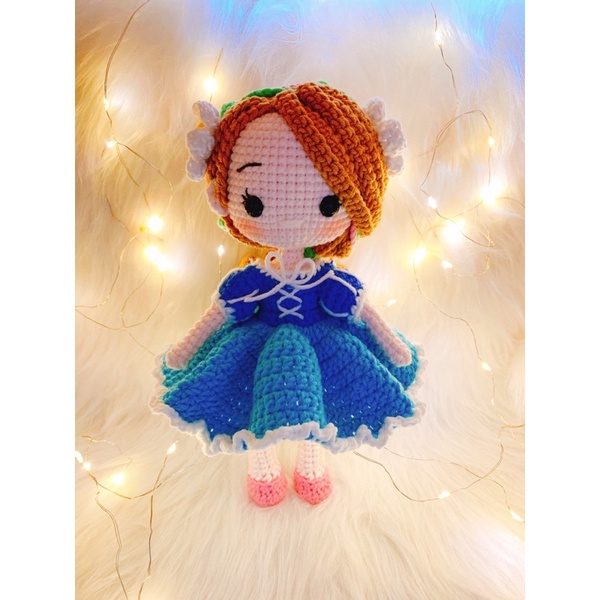 Búp Bê Len Công Chúa Tóc Mây