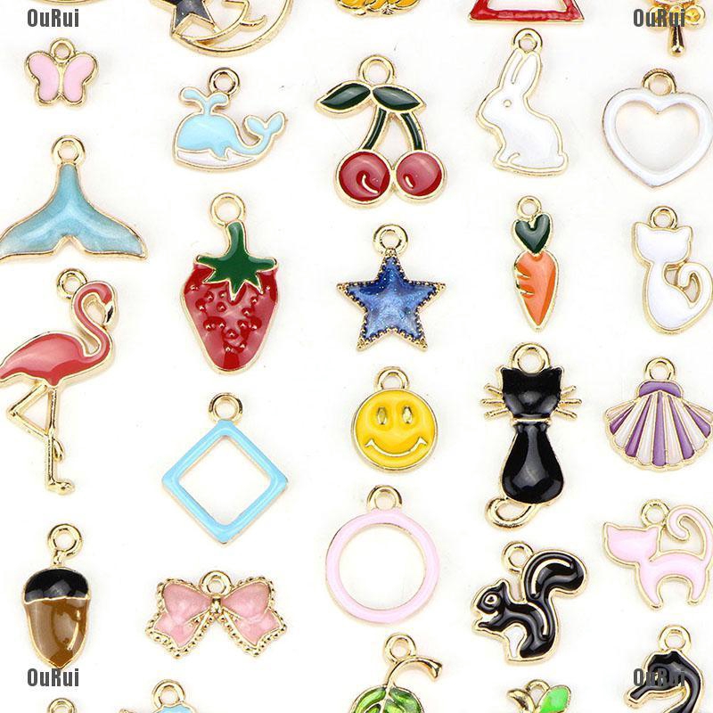 Bộ 30 Mặt Dây Chuyền Tráng Men Thiết Kế Dễ Thương