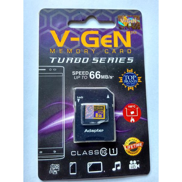 Thẻ Nhớ Micro Sd Class 10 V-Gen Turbo Series 8gb | BigBuy360 - bigbuy360.vn