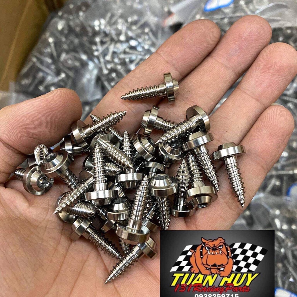 Ốc titan 5li18 xoắn ya phôi trắng