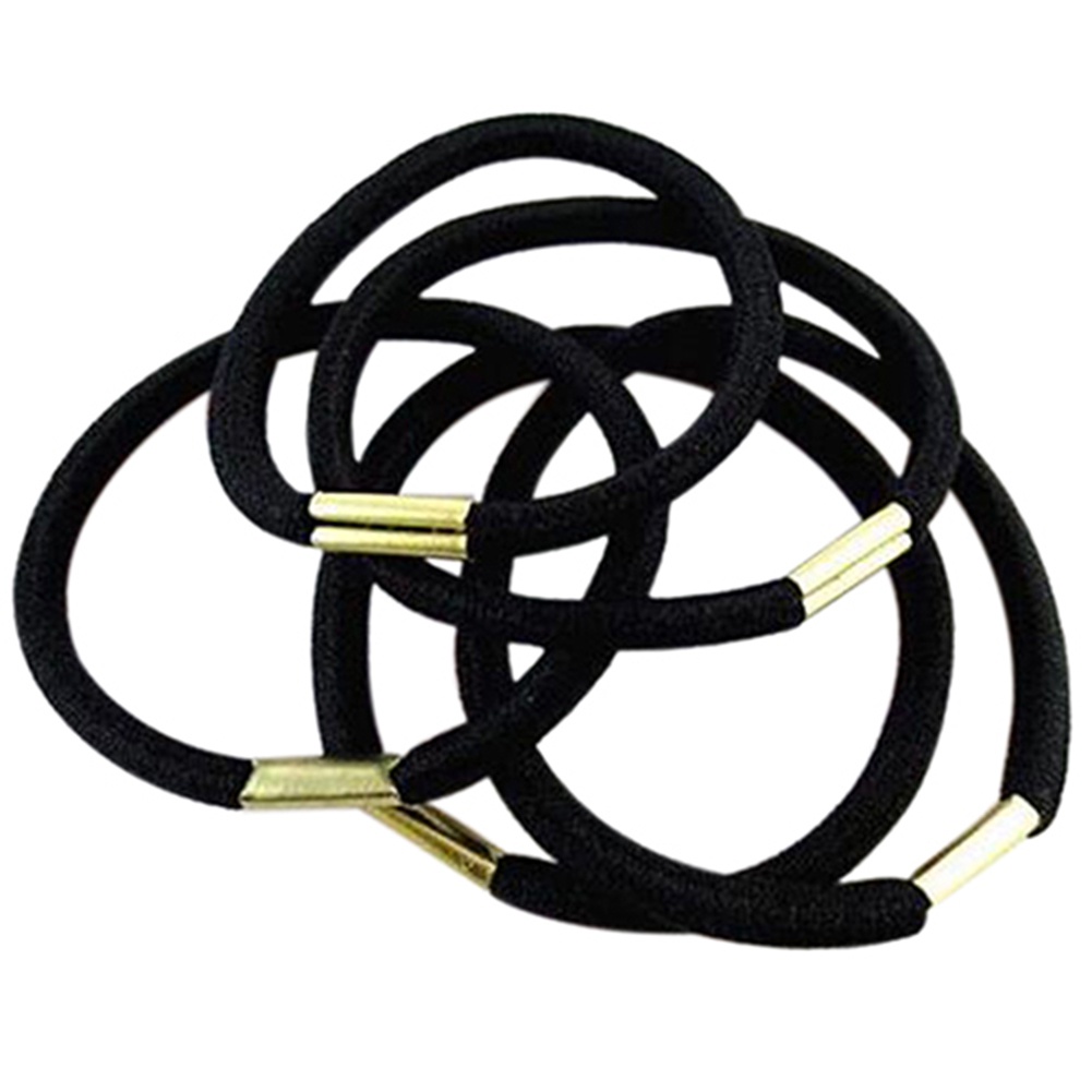 10 dây buộc tóc màu đen dễ thương cho nữ