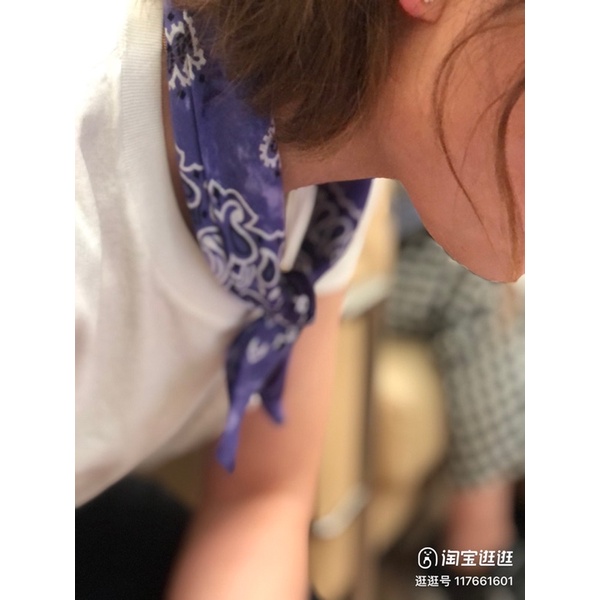 Khăn bandana cotton in hạt điều loang màu size 55x55cm