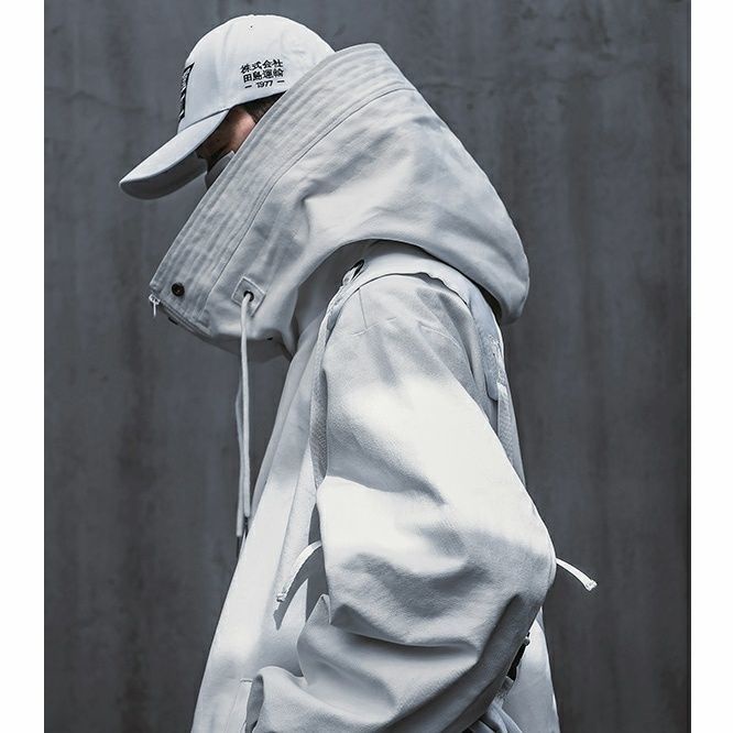 Áo Khoác Dáng Rộng Cổ Cao Có Khóa Kéo Phong Cách Hip Hop Đường Phố Cho Nam Và Nữ 0730