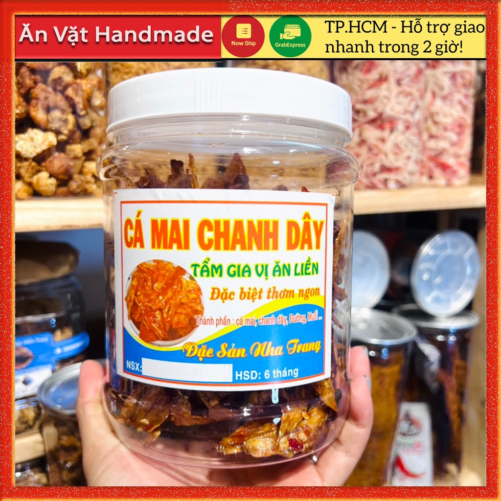 Cá mai sốt chanh dây chua ngọt hộp 300gram, Đồ ăn vặt Sài Gòn