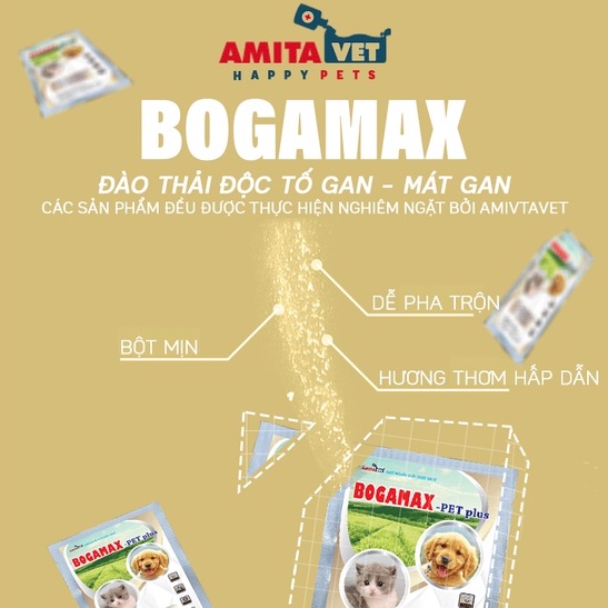 Bồi bổ cho chó mèo từ AMITAVET giúp chăm sóc thú cưng khỏe mạnh tăng súc đề kháng bổ gan với 9 sản phẩm hộp 35g