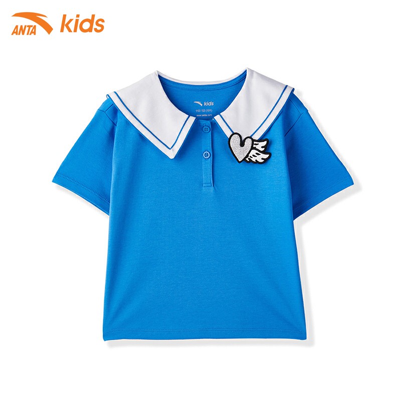 Áo phông bé gái thủy thủ thương hiệu  Anta Kids WH62129111-1
